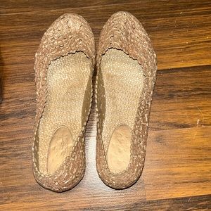 Chic by lady contour gold flats size 6